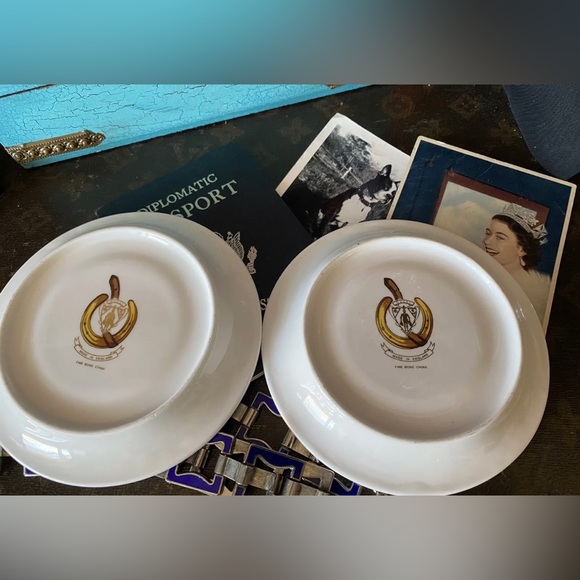 RARE GUCCI Equestrian Bone China Trinket Dishes Plates Designer Hone Decor GG - Picture 5 of 10